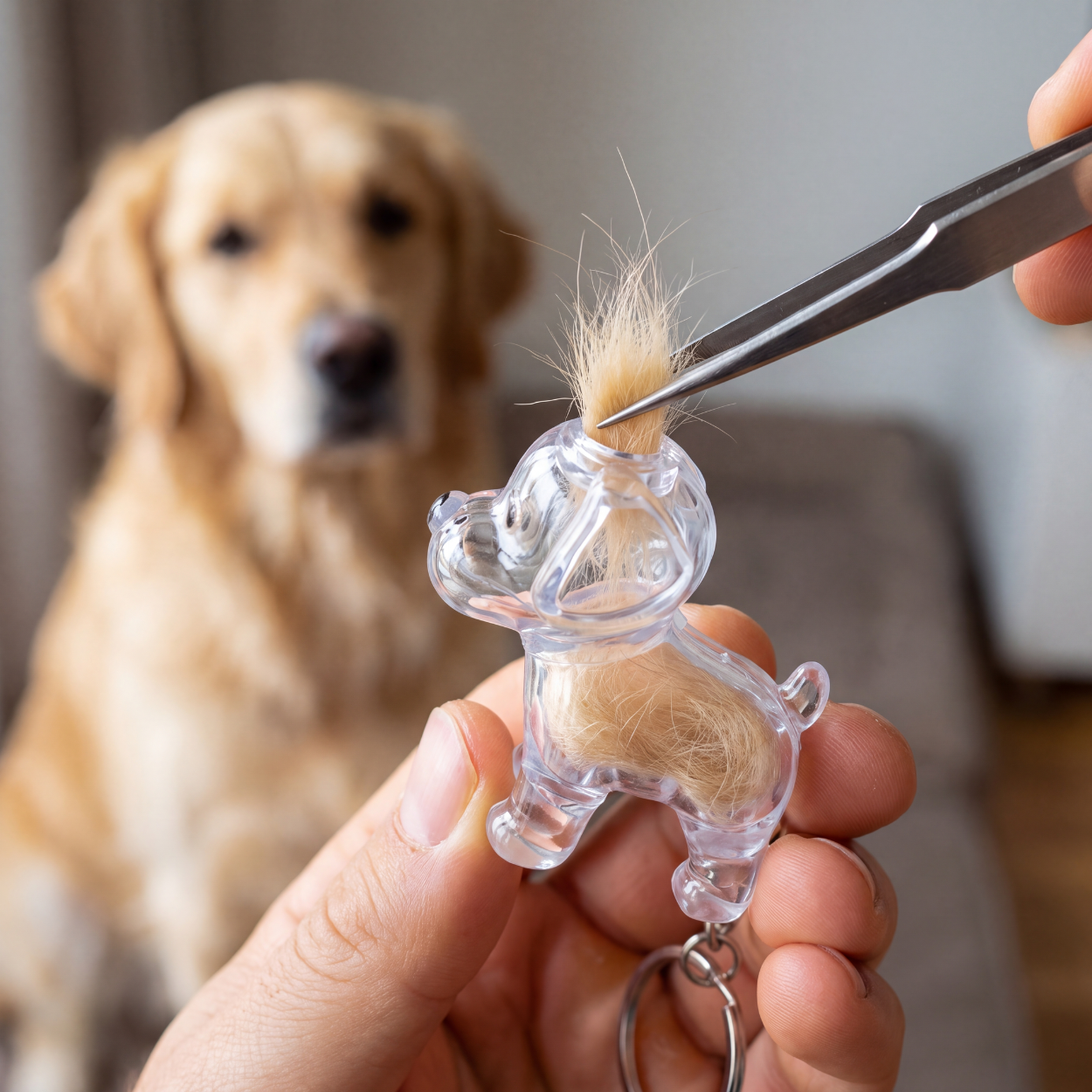 Fur Keepsake™ – Keychain with Your Dog's Real Fur
