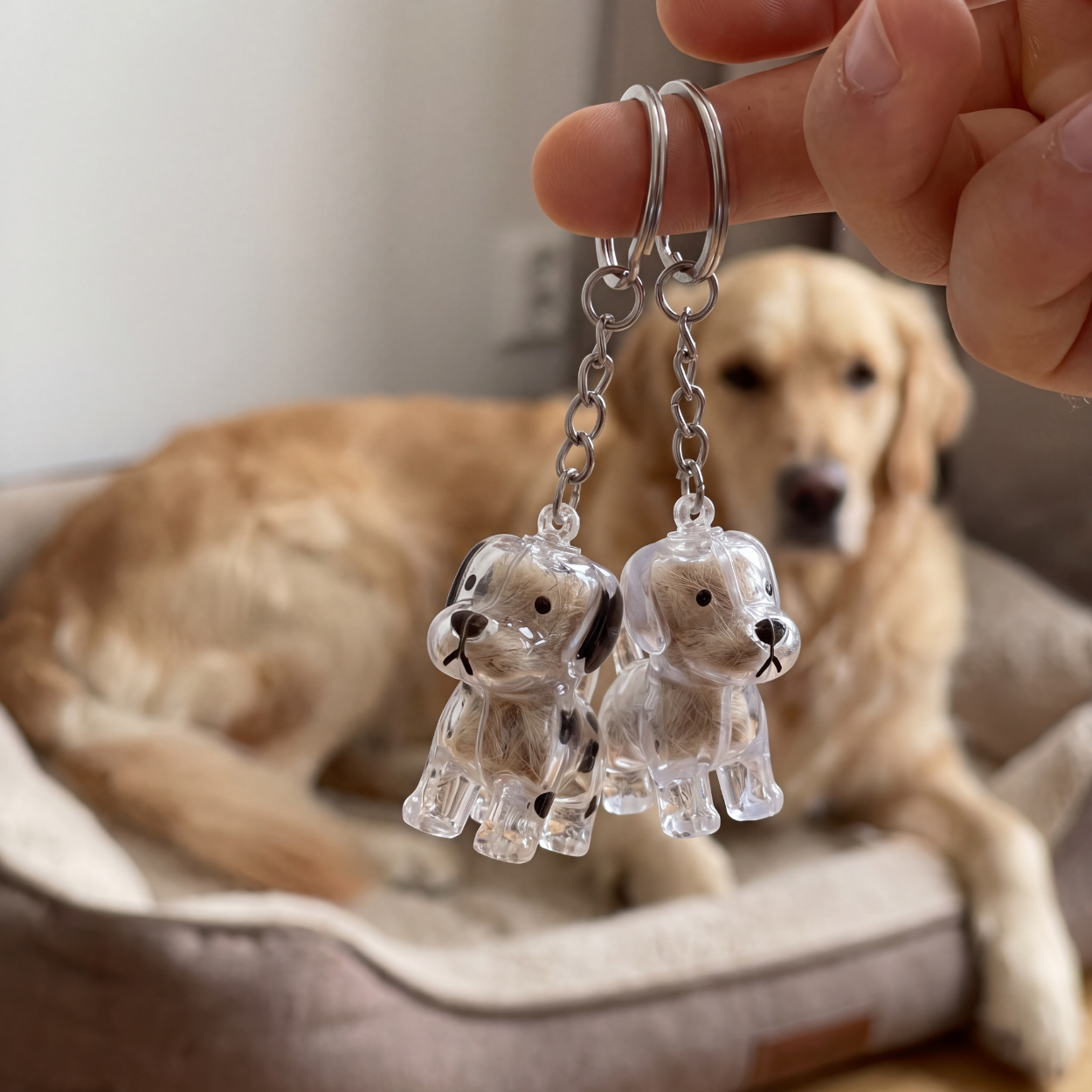 Fur Keepsake™ – Keychain with Your Dog's Real Fur
