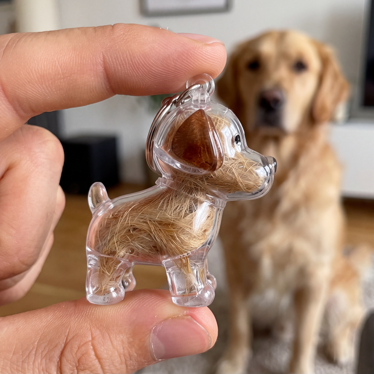 Fur Keepsake™ – Keychain with Your Dog's Real Fur